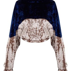 Velur Sweatshirt Little Swallow Crop